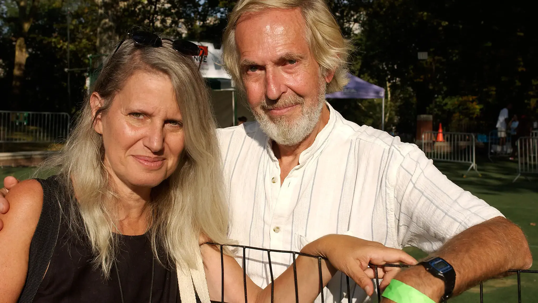 Helene and Robert Browning at Central Park SummerStage, 2004. Photo &copy; Jack Vartoogian/FrontRowPhotos.