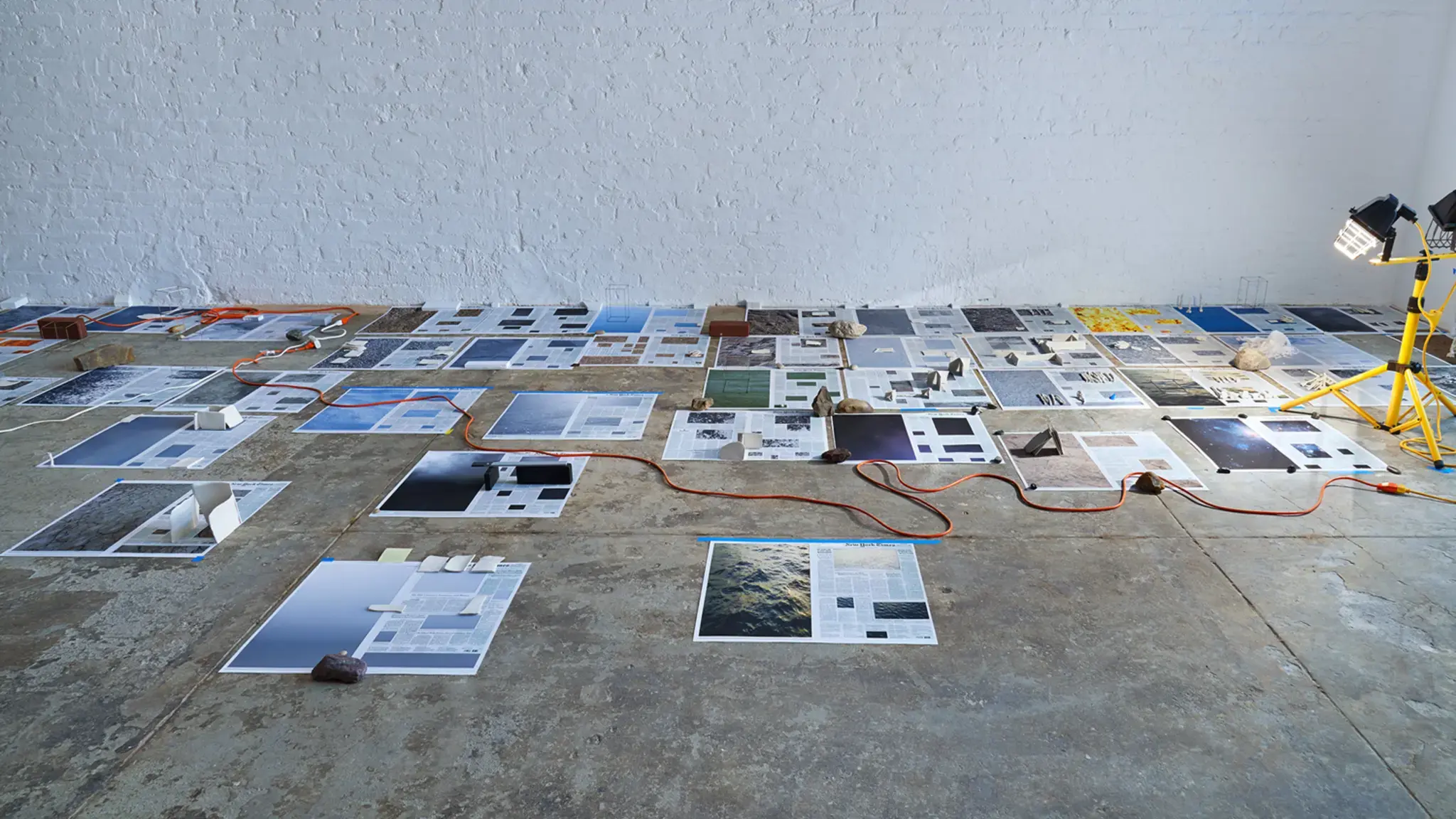 View of Sarah Sze&#39;s eighth floor installation at the Fabric Workshop and Museum, 2013, mixed media, dimensions variable. Photo by Tom Powel Imaging.