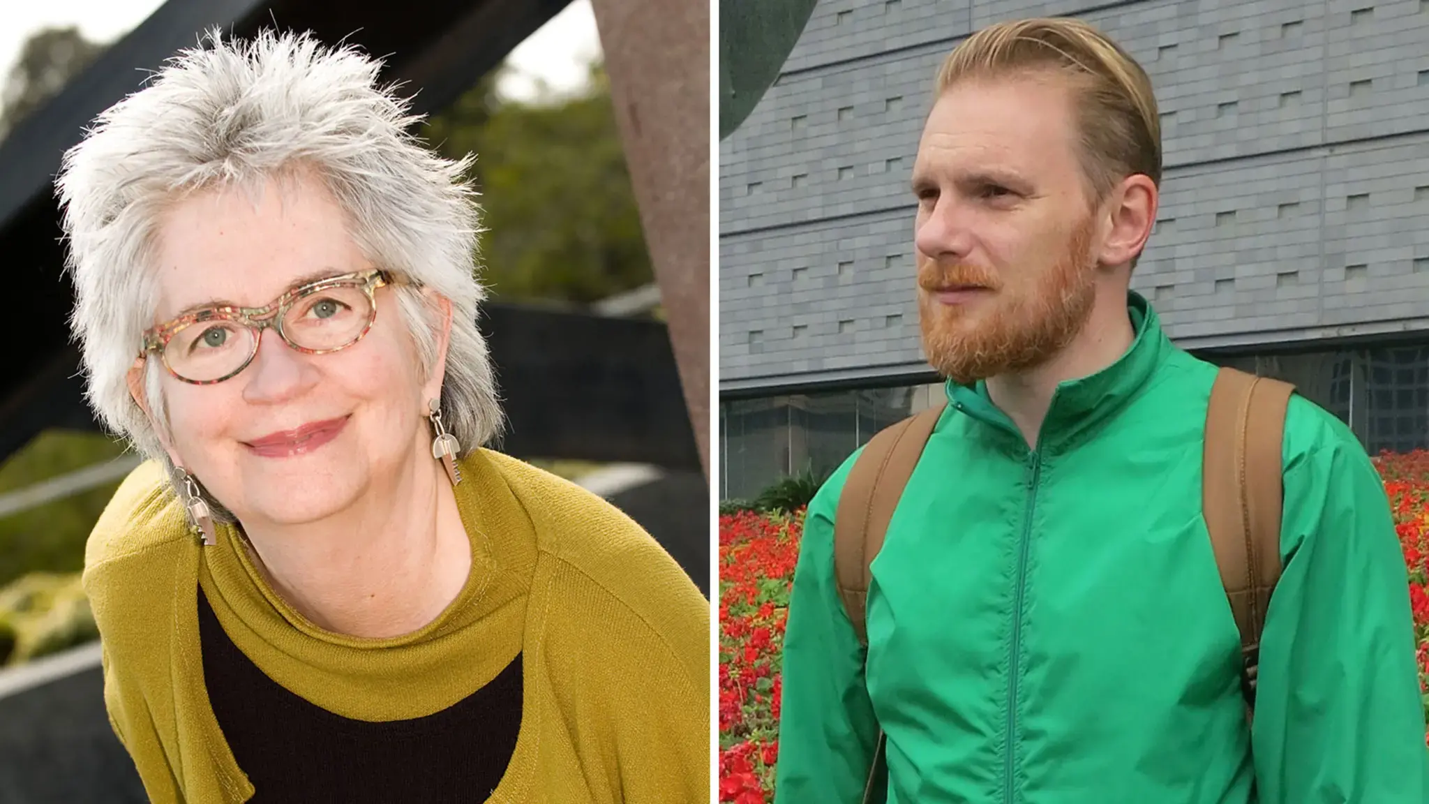 Left: Kathleen McLean. Image courtesy of Discursive Space. Right: Mark Beasley.
