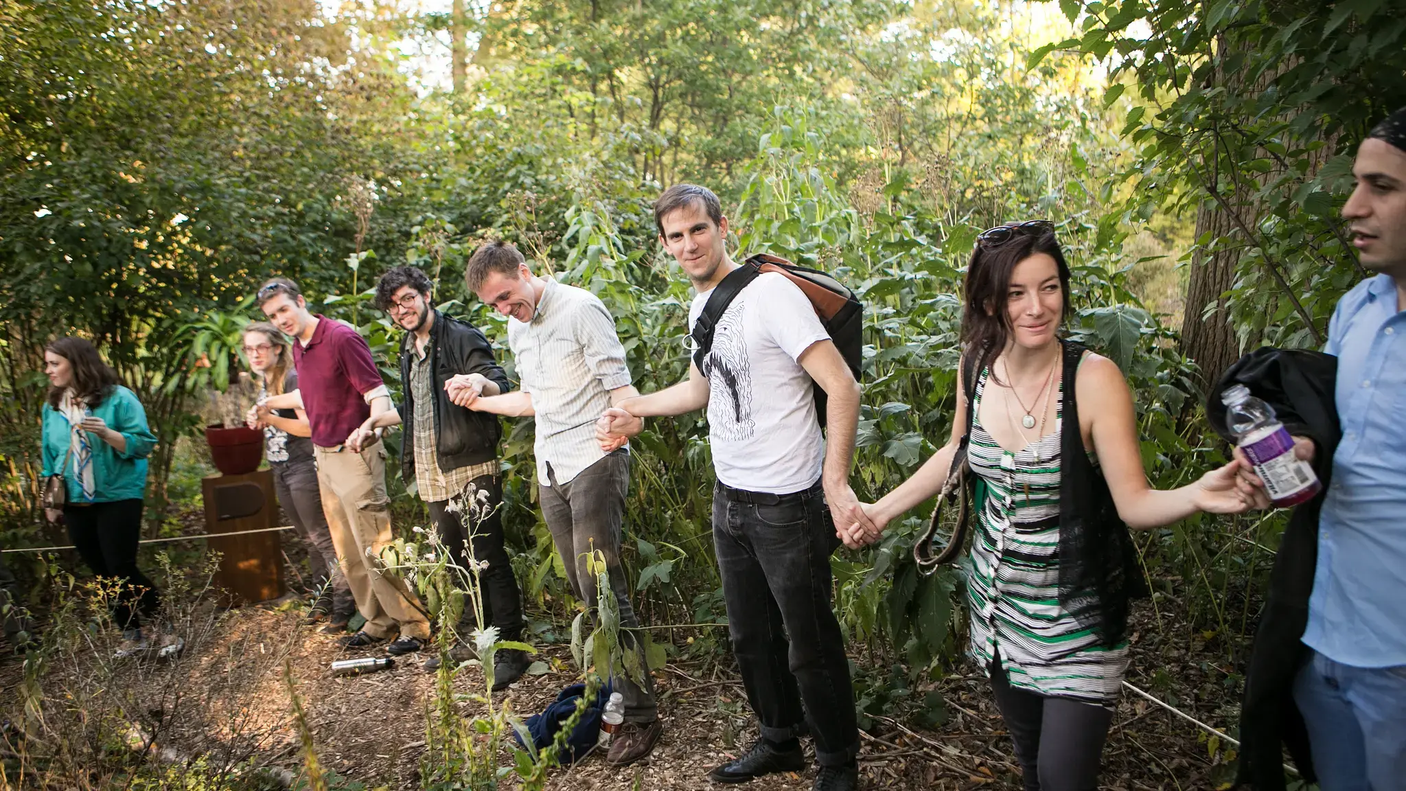 From Data Garden&#39;s interactive fall 2012 exhibition, The Switched-On Garden 002. Photo by Inna Spivakova, courtesy of Data Garden.