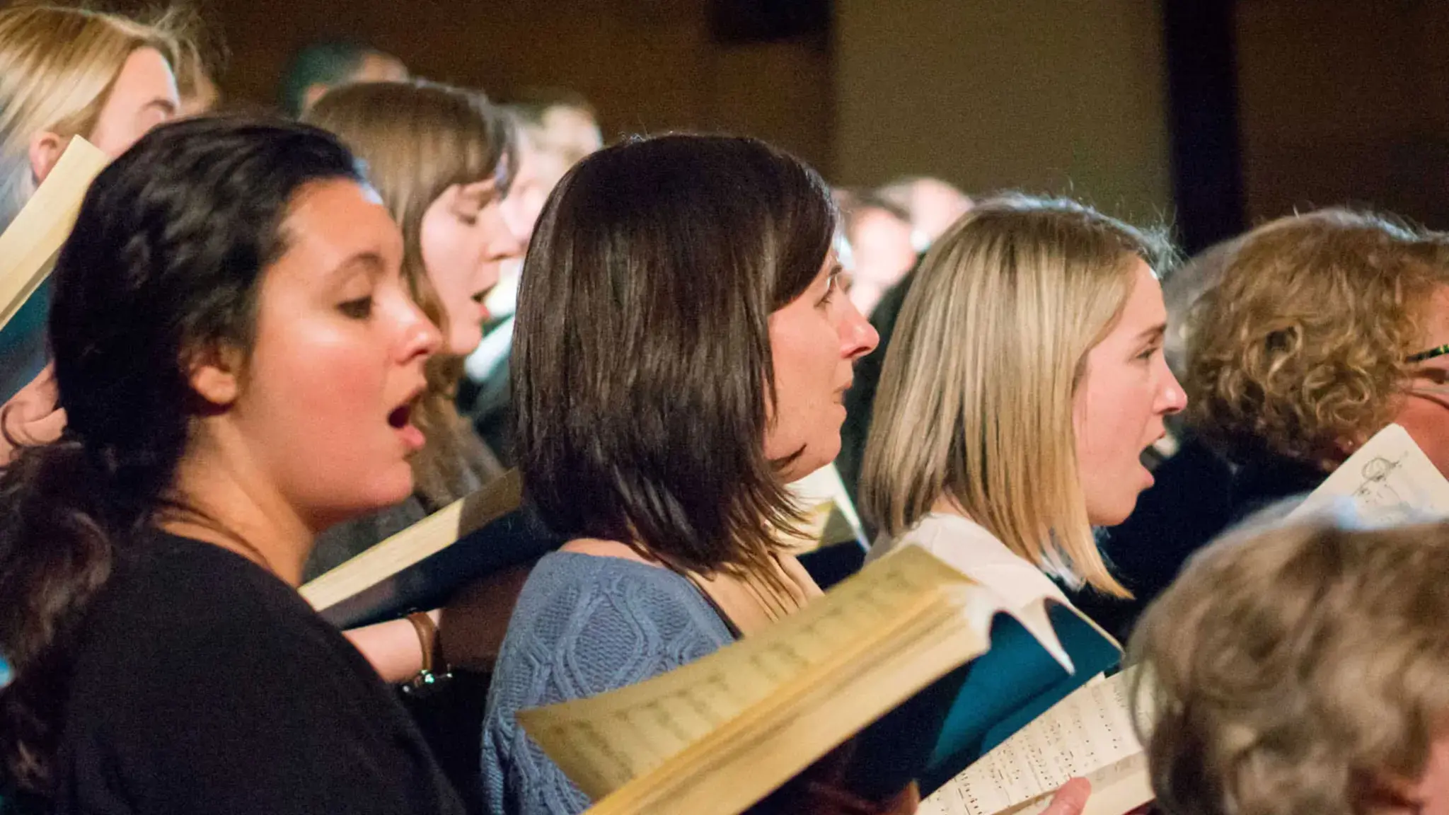 The Mendelssohn Club of Philadelphia in rehearsal for the Bach/Mendelssohn St. Matthew Passion. Photo by Sharon Torello.