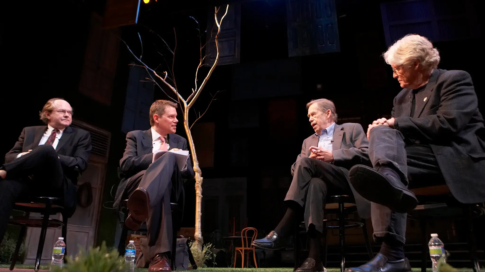 From left to right: Jiri Zizka, Tom Sellar, Václav Havel, and Paul Wilson at The Wilma Theater in Philadelphia, May 26, 2010. Photo by Karl Seifert.