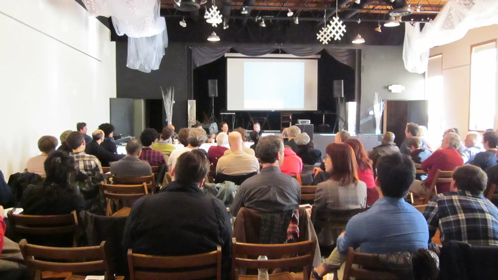 Electronic Music 2012. Pictured: Keith Fullerton Whitman, C. Spencer Yeh, Marina Rosenfeld, and Seth Cluett.