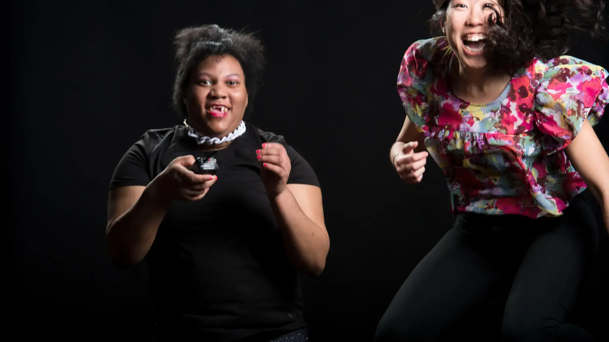 Shantell and Kathy. Photo by JJ Tiziou, courtesy of the Institute on Disabilities at Temple University.