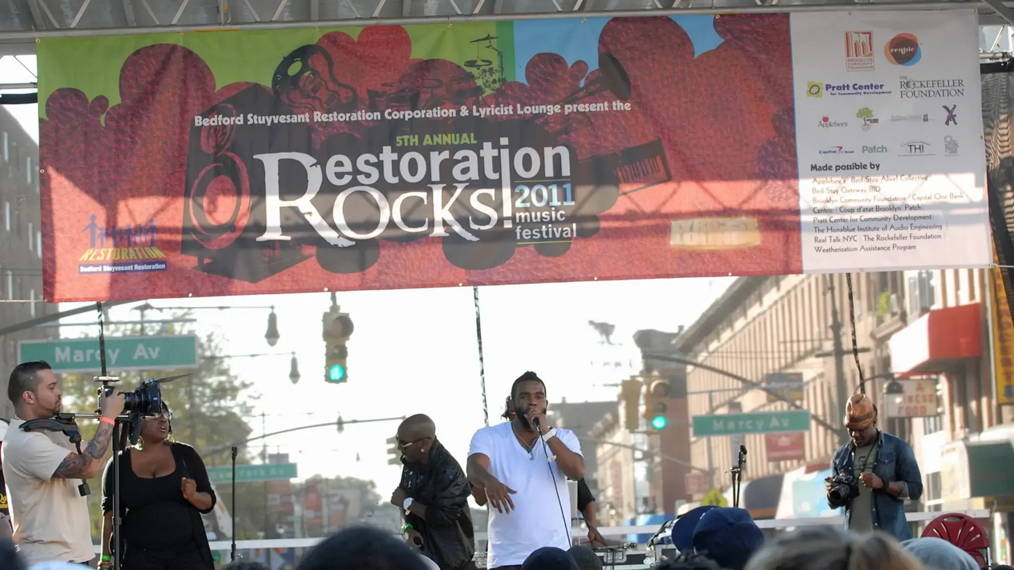 The 2011 iteration of the Restoration Rocks Festival in Brooklyn, NY, founded by Lisa Yancey. Photo by Bryan Ferreira.