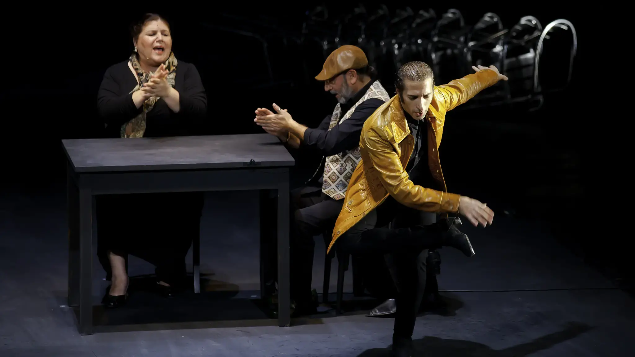 Israel Galván of Nuevo Flamenco: The Galván Legacy, the centerpiece of Pasión y Arte&#39;s 2014 Flamenco Festival, performing La Curva.&nbsp;Photo by Felix Vazquez.