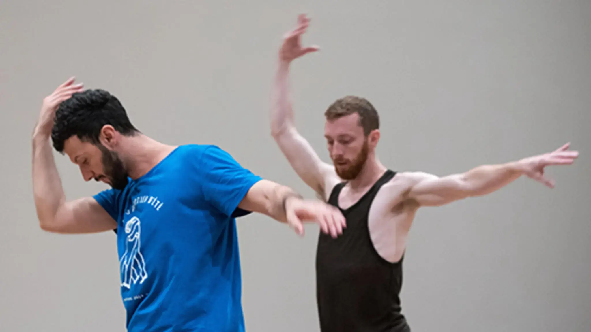 Rehearsal photograph of DUO by William Forsythe at the Philadelphia Museum of Art on September 12, 2016. Performance by Brigel Gjoka and Riley Watts.