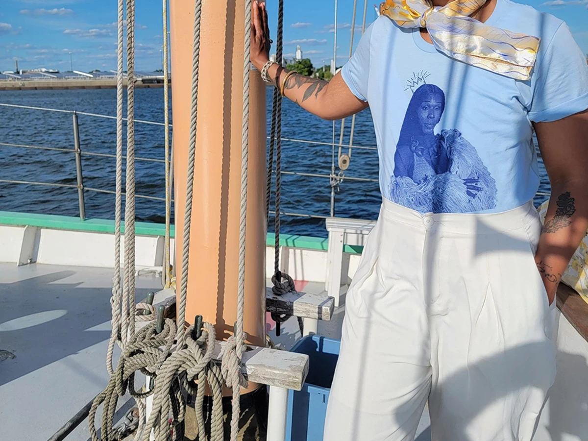 Indira Allegra on the Delaware River, 2023. Photo by Rob Blackson.