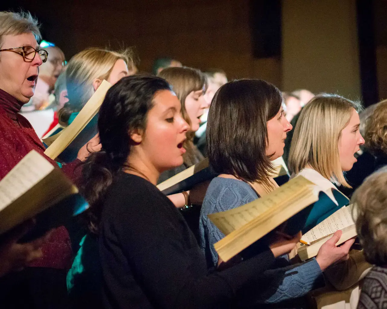 The Mendelssohn Club of Philadelphia in rehearsal for the Bach/Mendelssohn St. Matthew Passion. Photo by Sharon Torello.