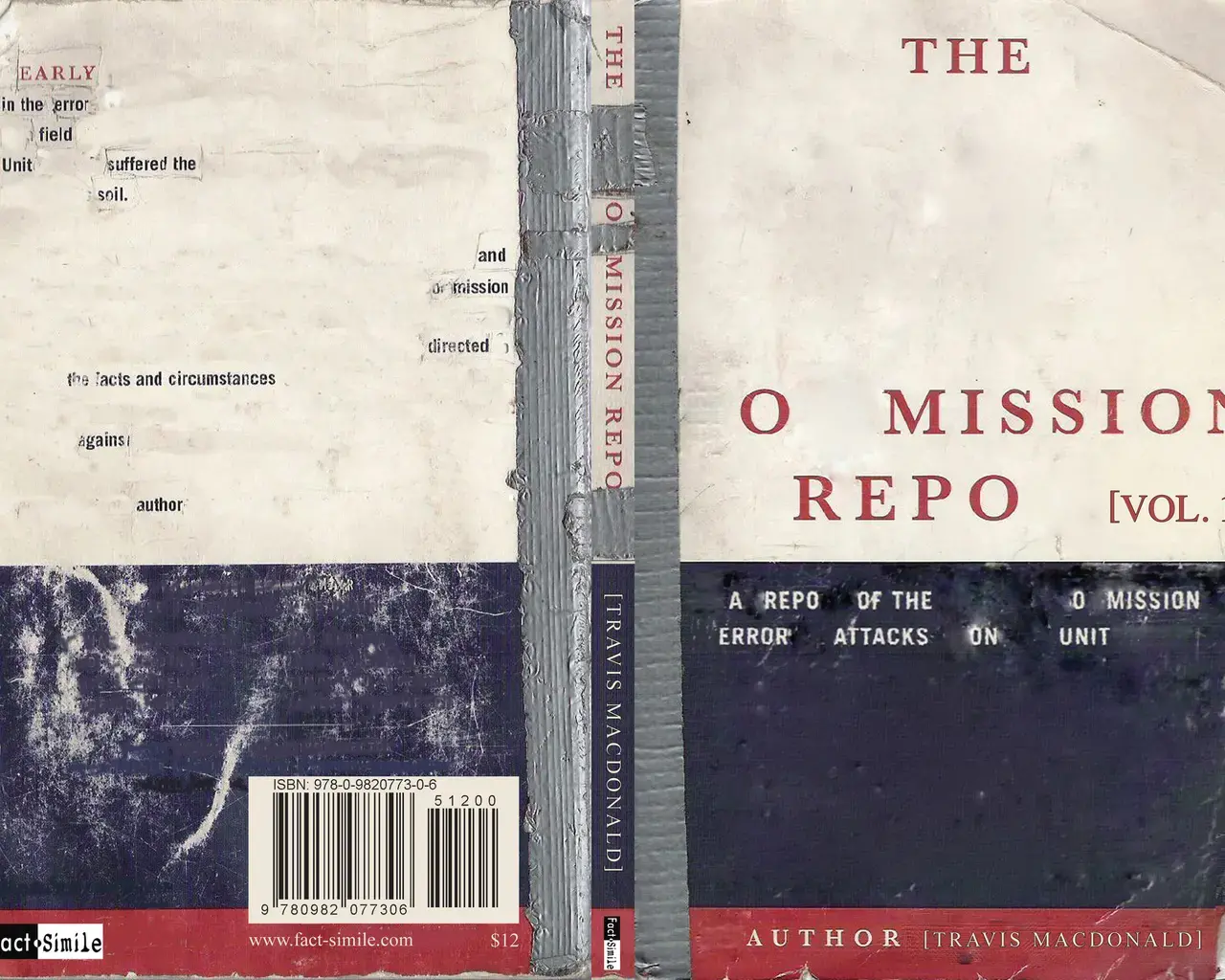 Cover of Travis Macdonald&#39;s The O Mission Repo (Fact-Simile Editions, 2008).
