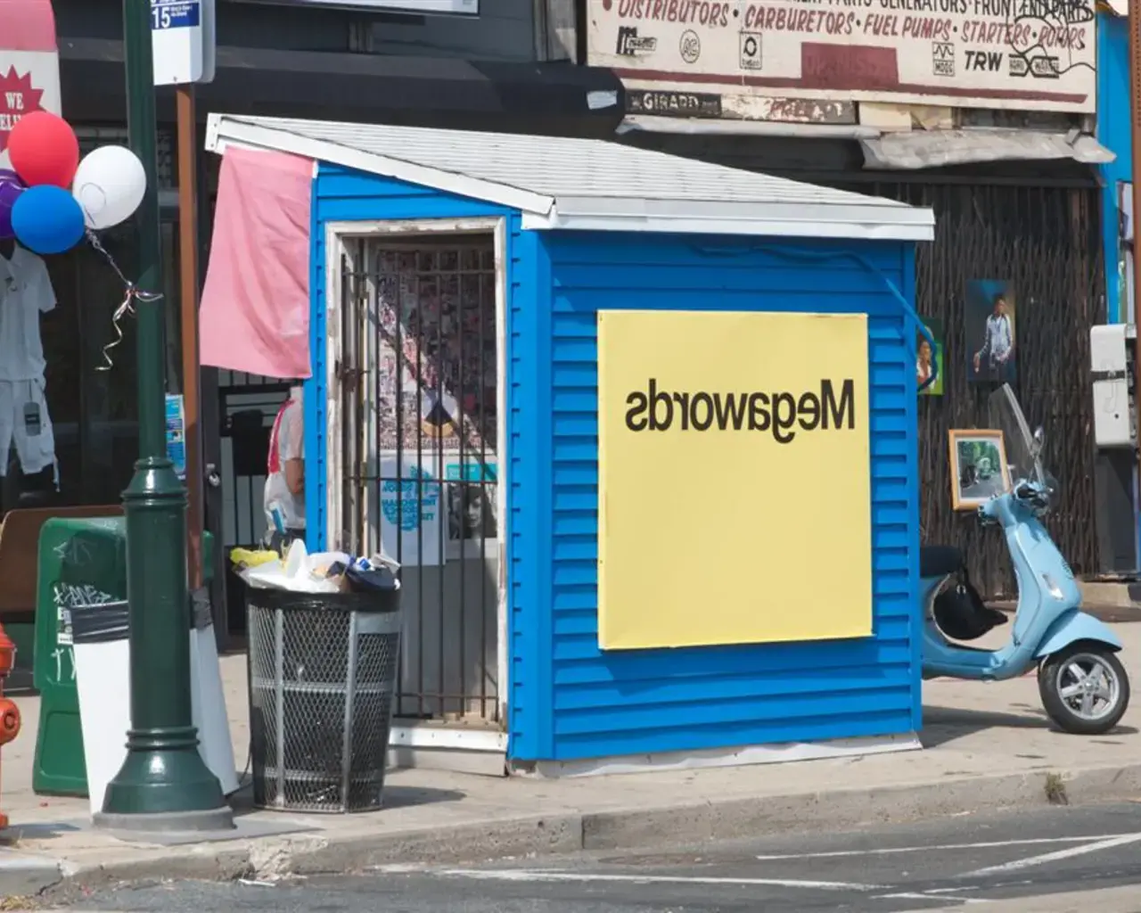 Megawords newsstand, 2010. Photo courtesy of the artists.