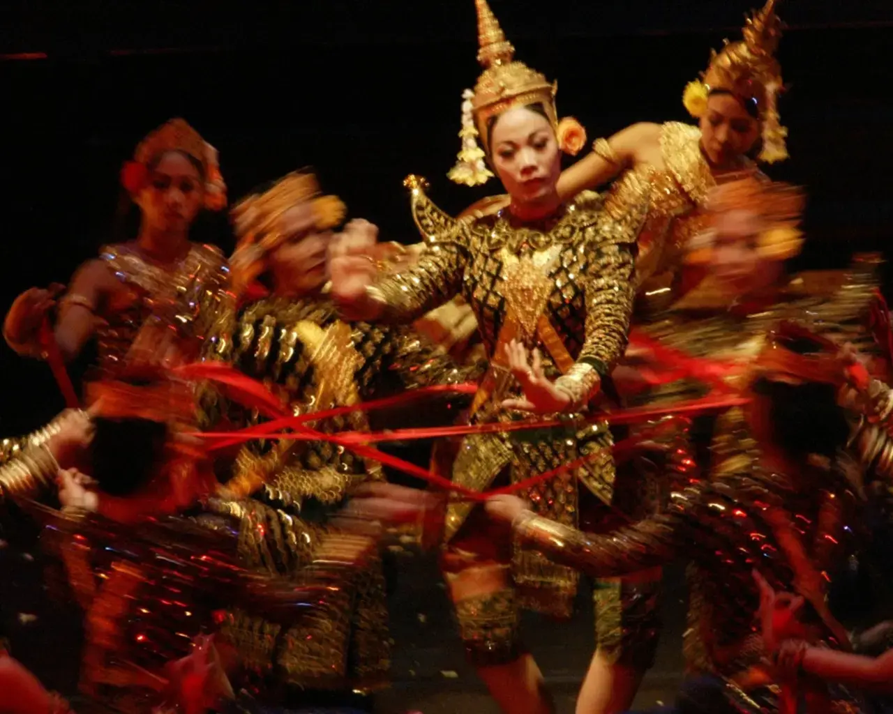 The Khmer Arts Ensemble performing The Lives of Giants at Bryn Mawr College. Photo courtesy of Bryn Mawr College.