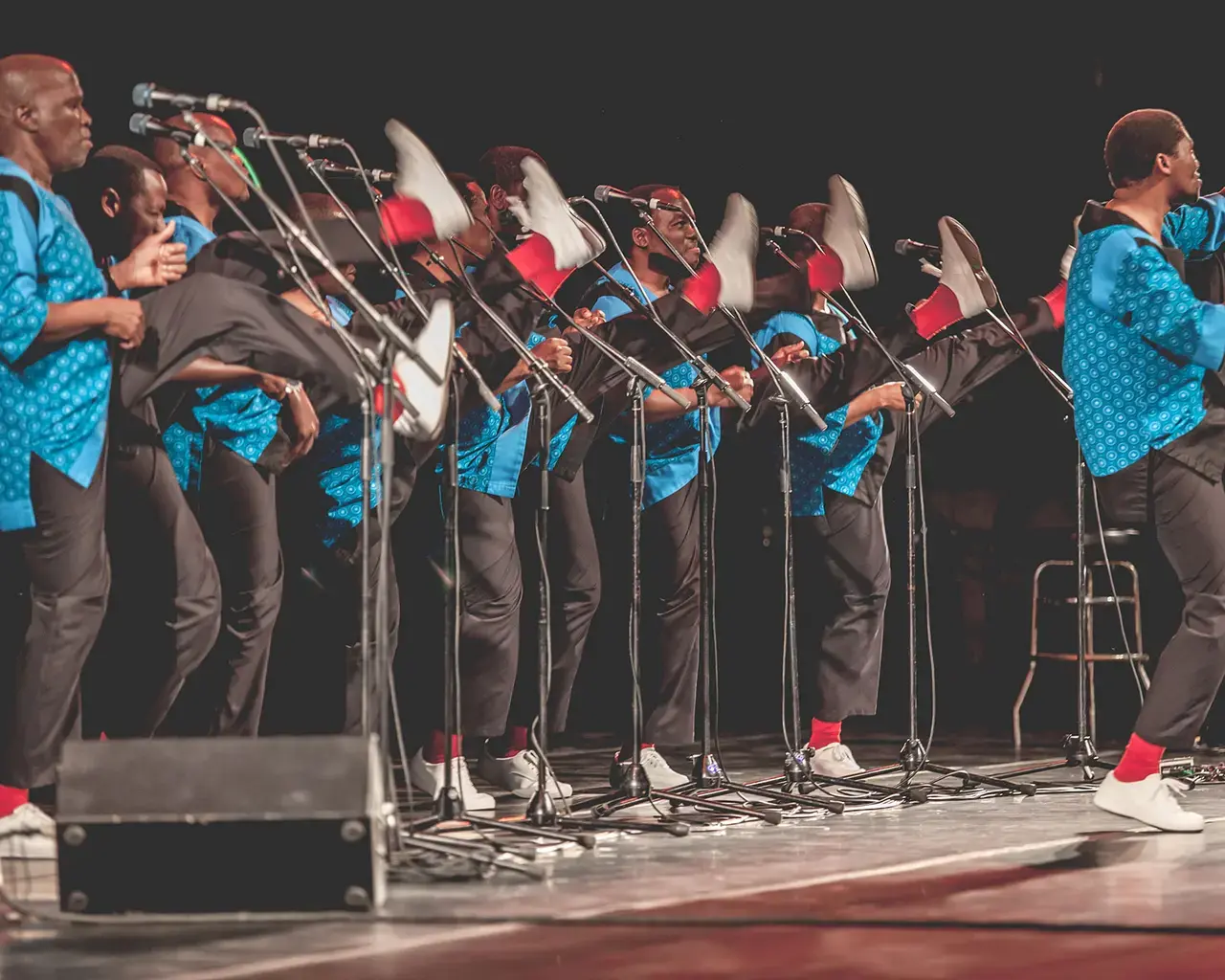 Ladysmith Black Mambazo in Firebird: Reimagined&nbsp;at The Mann Center for the Performing Arts. Photo by Jordan August.