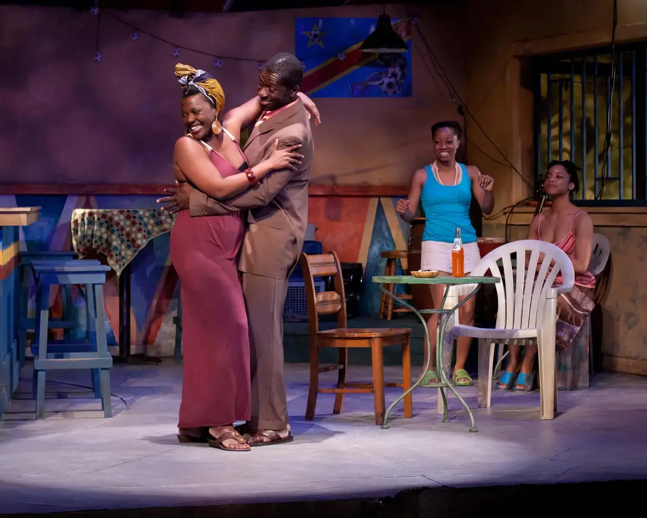 Heather Alicia Simms, Oberon K.A. Adjepong, Chandra Thomas, Keona Welch in Ruined. Photo by Mark Garvin.