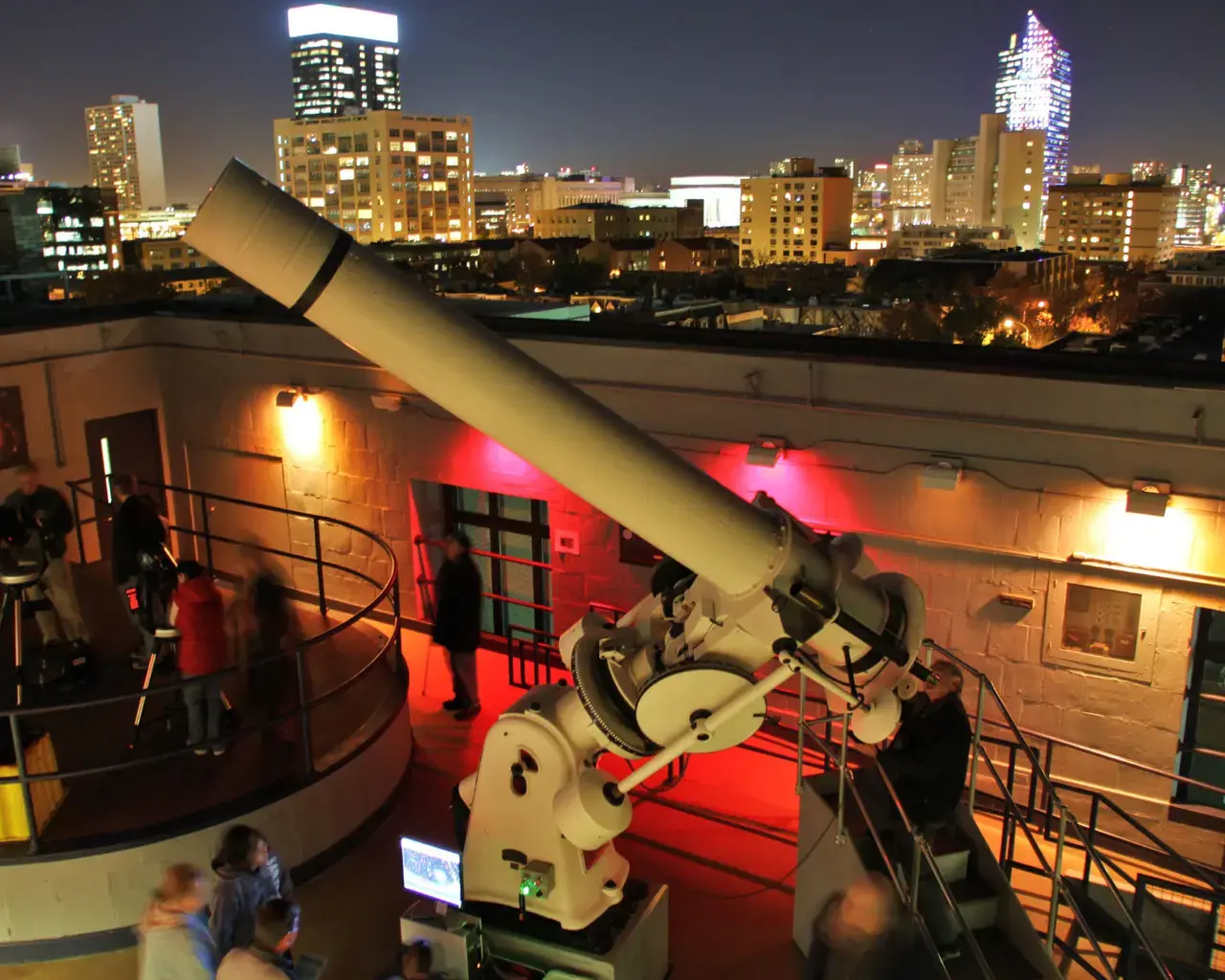Nighttime stargazing from the Joel N. Bloom Observatory at The Franklin Institute. Courtesy of The Franklin Institute.