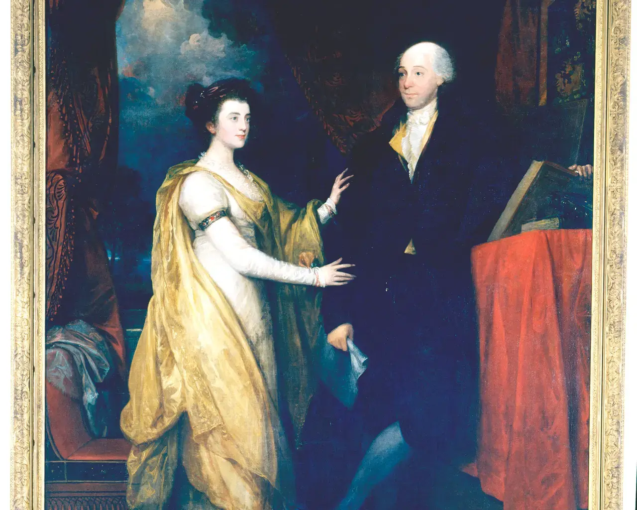 Benjamin West, Portrait of William Hamilton and Ann Hamilton Lyle, 1812, oil on canvas. This is the only known portrait of William Hamilton, depicted here with his niece. Photo courtesy of the Historical Society of Pennsylvania Art and Artifact collection.