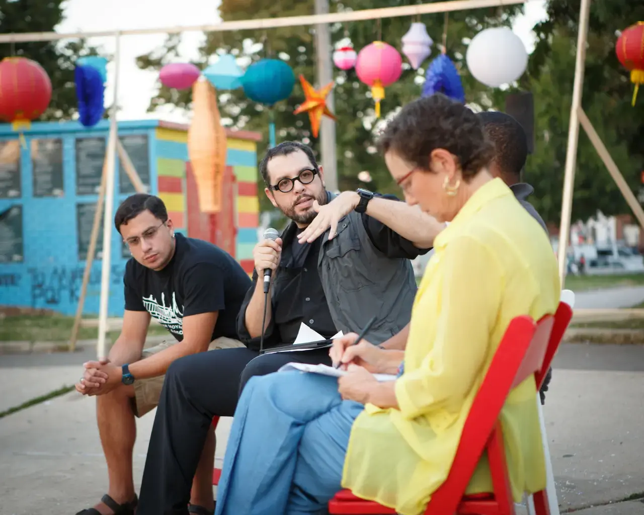 Mifflin Square Alliance Festival in September 2015, part of Mural Art Program&rsquo;s Playgrounds for Useful Knowledge. Photo by Steve Weinik.