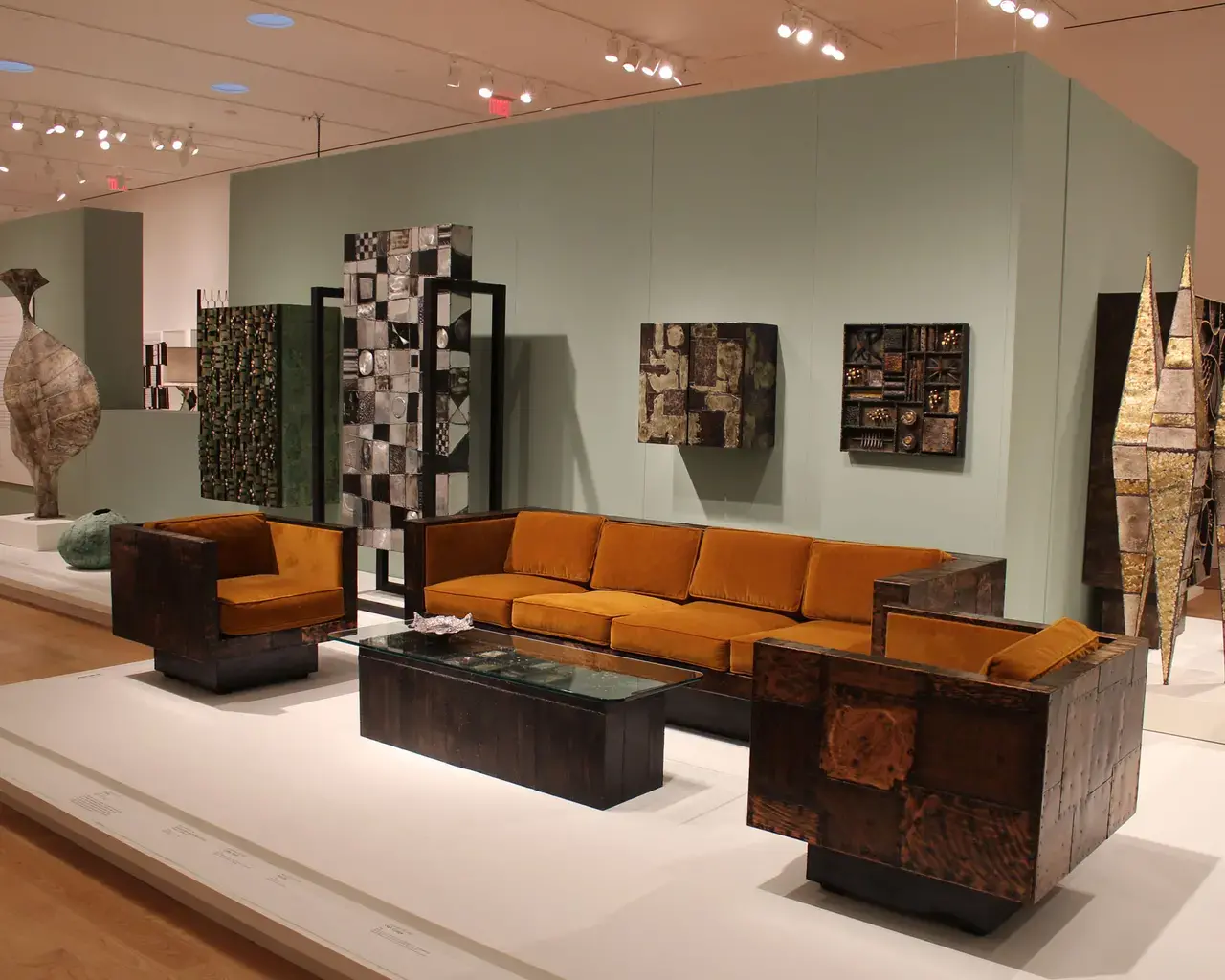 Installation shot from Paul Evans: Crossing Boundaries and Crafting Modernism at the James A. Michener Art Museum. Photo by Sean Wells.