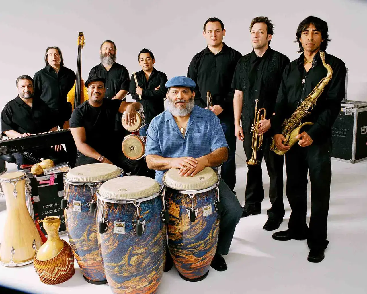 Poncho Sanchez and band. Image courtesy of Montgomery County Community College.