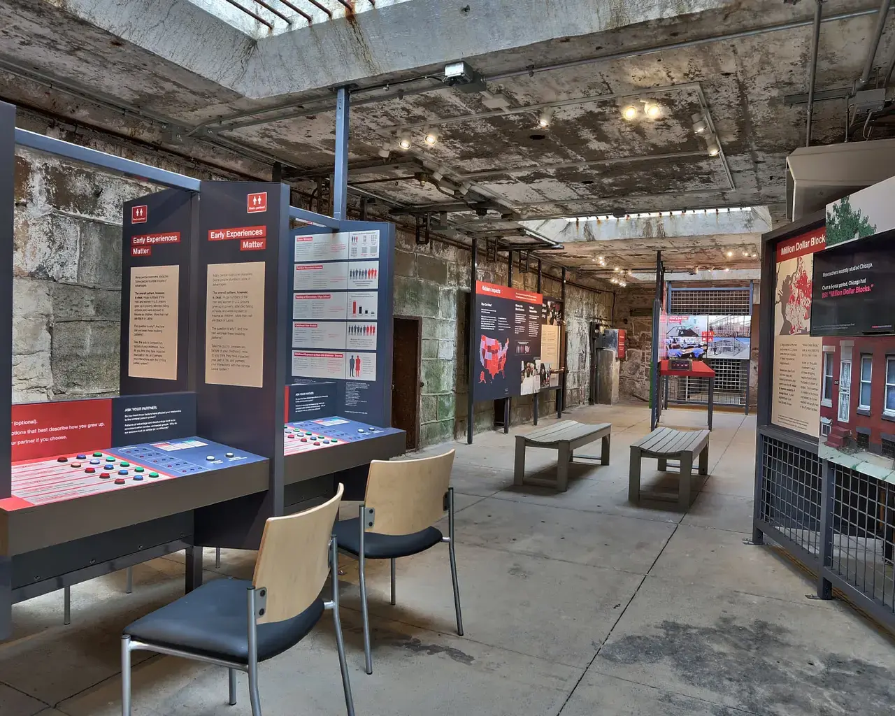 Installation view of Prisons Today: Questions in the Age of Mass Incarceration. Photo by Darryl W. Moran.