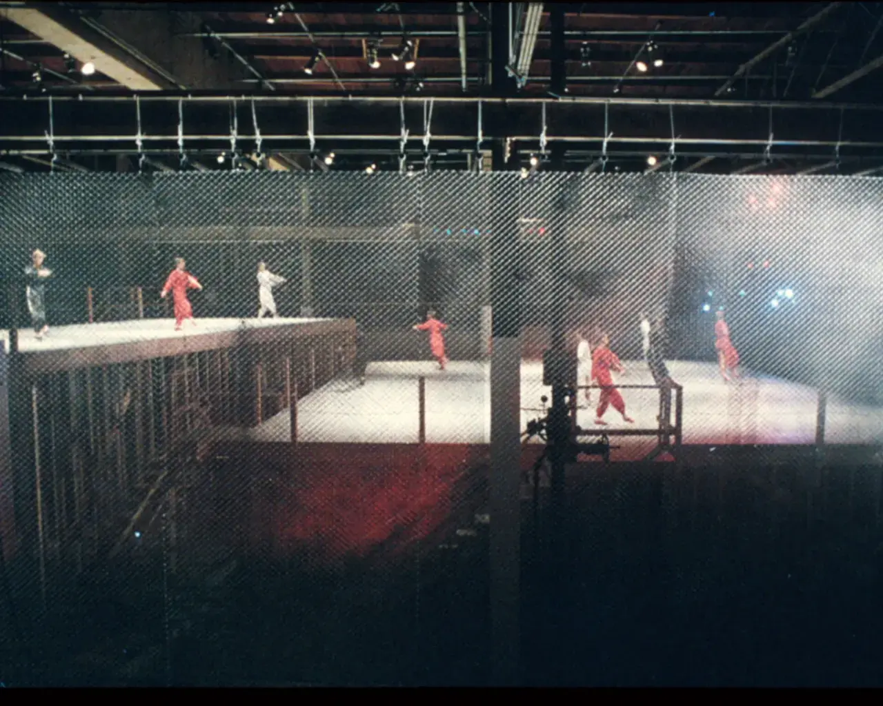 Available Light&nbsp;at the Museum of Contemporary Art, Los Angeles, 1983. Photo by Tom Vinetz. Performers: Lucinda Childs, Nan Friedman, Meg Harper, Janet Kaufman, Priscilla Newell, Steve Bromer, Michael Ing, Erin Matthiessen, Daniel McCusker, Ande Peck, and Garry Reigenborn.