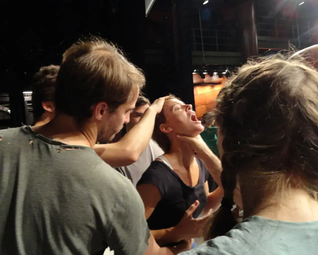 Our Class primitive voice workshop with Jean-Rene Touissant. Photo courtesy of The Wilma Theater.
