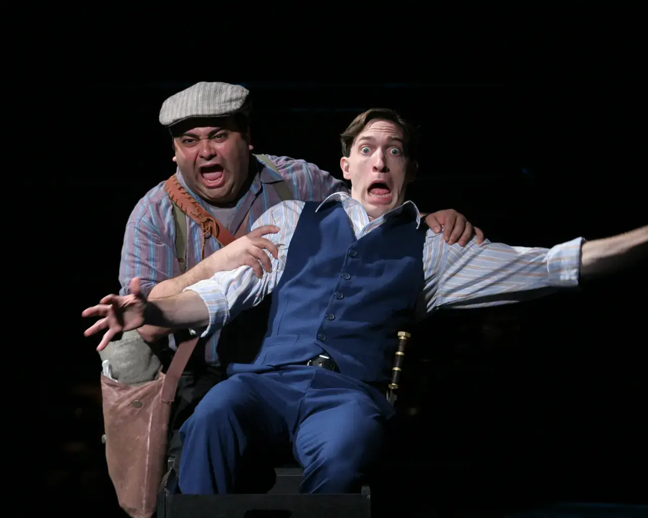 Scott Greer and Ben Dibble in Candide. Photo by Mark Garvin.