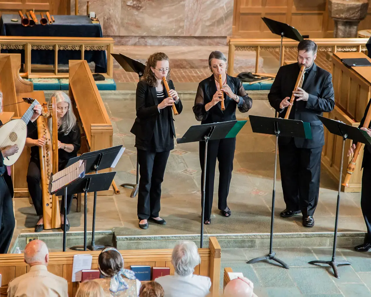 Piffaro, the Renaissance Band in performance in May 2015. Photo by Bill Dicecca.