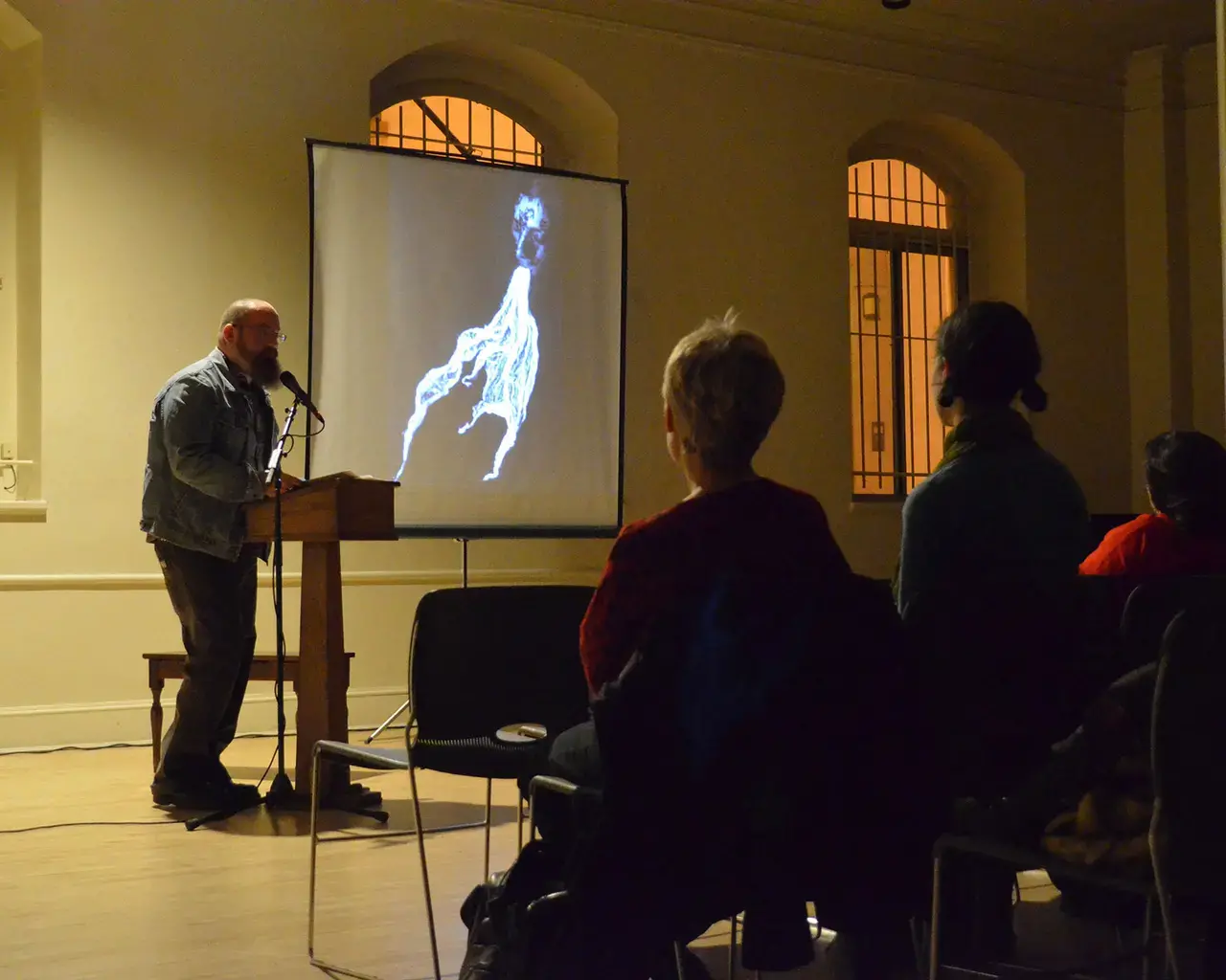 Brian Teare at Saint Mark&rsquo;s Poetry Project, 2012. Photo courtesy of Star Black.