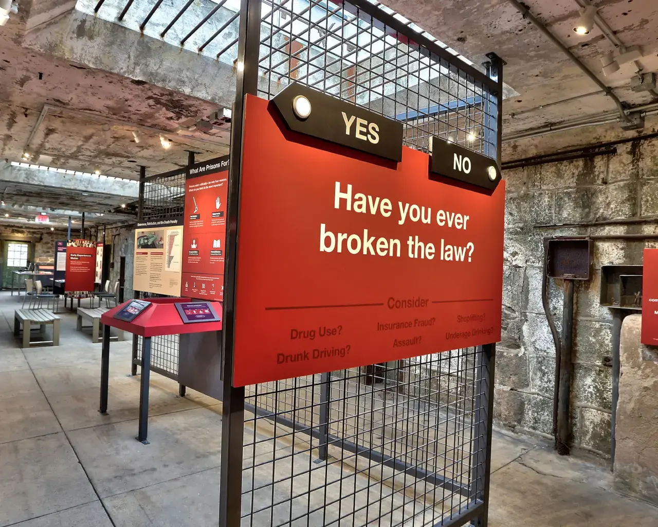 Installation view of Prisons Today: Questions in the Age of Mass Incarceration. Photo by Darryl W. Moran.