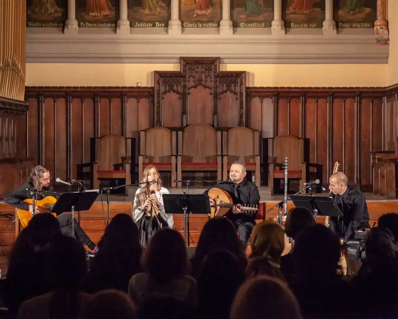 Al-Bustan Seeds of Culture, Al-Bustan Amaan Arab Turkish concert, Trinity Church, Philadelphia, PA. Photo by Dave Tavani.