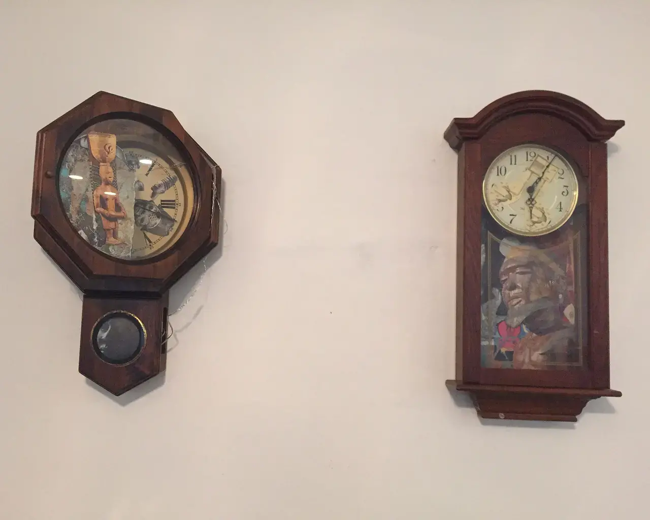 Camae Ayewa and Rasheedah Phillips, Dismantling the Master's Clock, 2017, Black Oak House Gallery. Photo by Catherine Pancake.