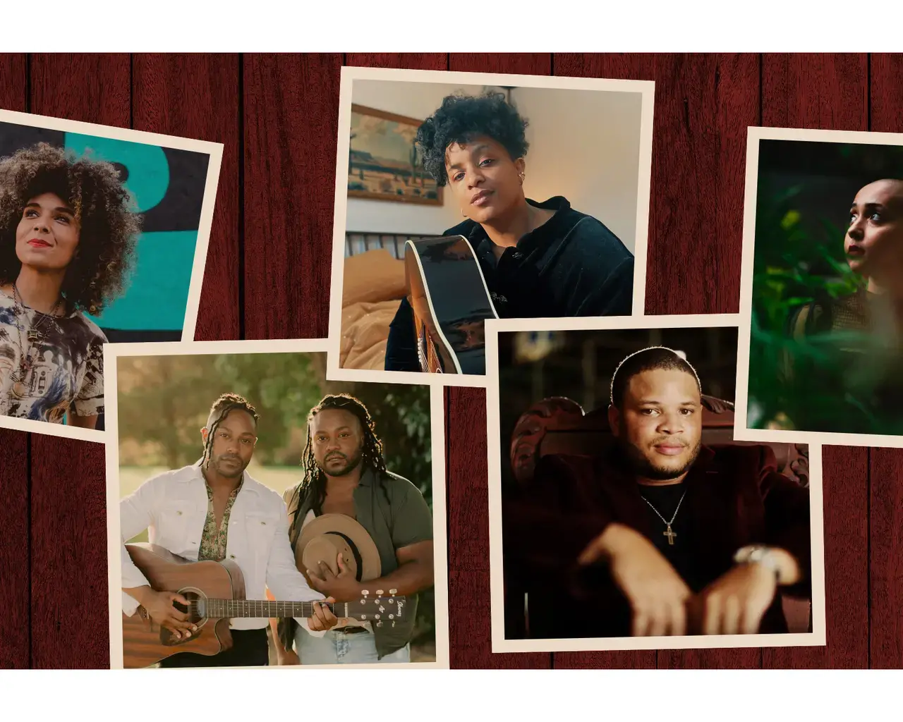 Black Opry Residency artists. From left to right:&nbsp;Samantha Rise;&nbsp;The Kentucky Gentlemen, photo by Laura Moll;&nbsp;Denitia, photo by Noelle Fries;&nbsp;Tylar Bryant; Grace Givertz, photo by Omari Spears.