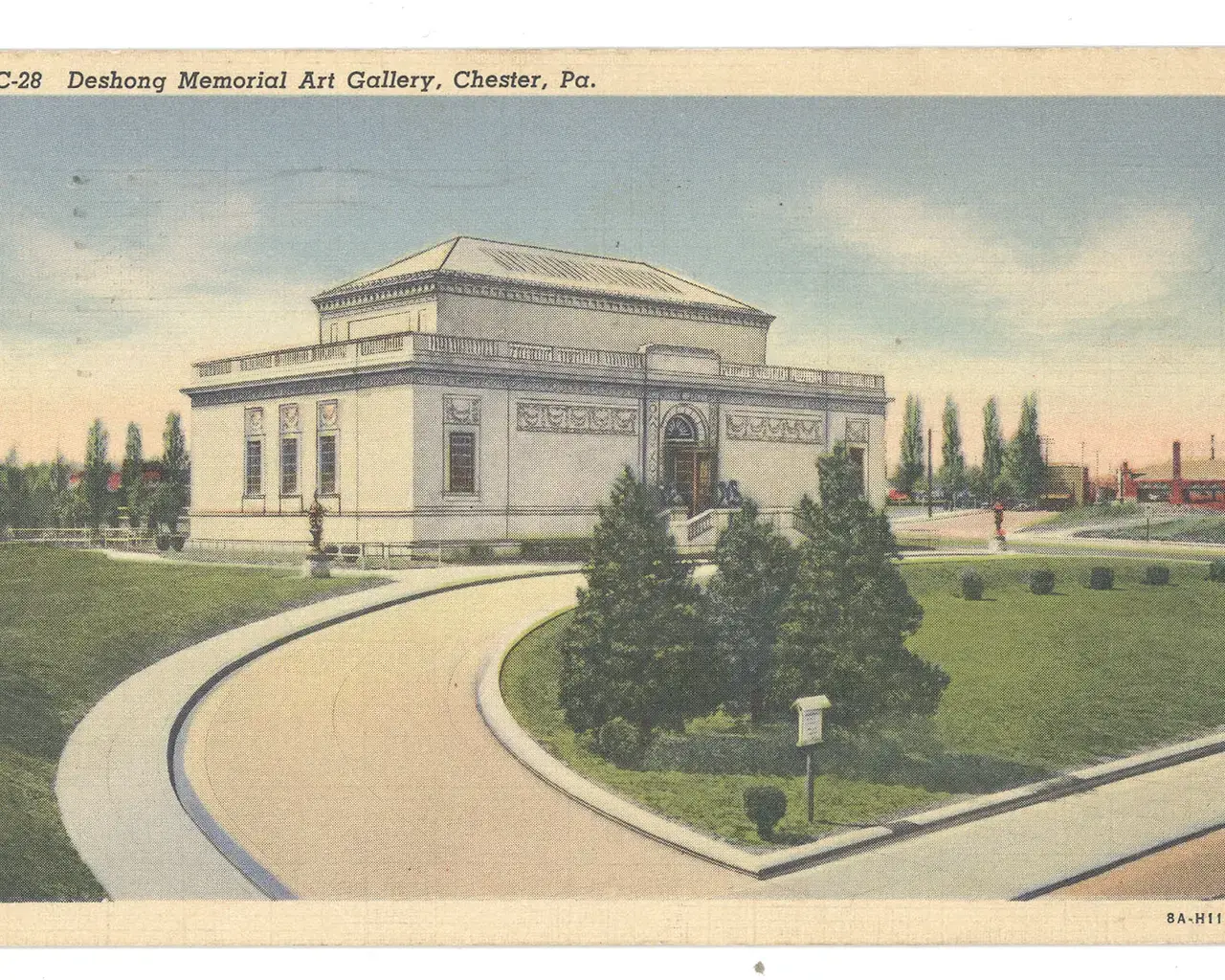 Historical postcard image of Deshong Museum. Photo courtesy of the Pennsylvania Humanities Council.