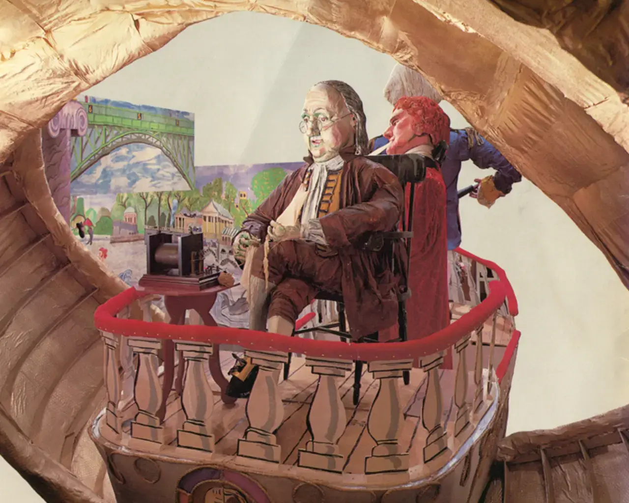George Washington, the central figure to Philadelphia Cornucopia, a mixed media environment created in 1982 by Red Grooms. Photo by Judy Dion for the Pennsylvania Academy of the Fine Arts.