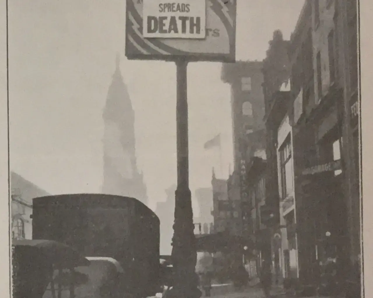 "Spit Spreads Death: The Influenza Pandemic of 1918-19 in Philadephia," Spit Spreads Death&nbsp;sign, 1918, Collection of Temple University Libraries. Photo courtesy of The College of Physicians/Mütter Museum.