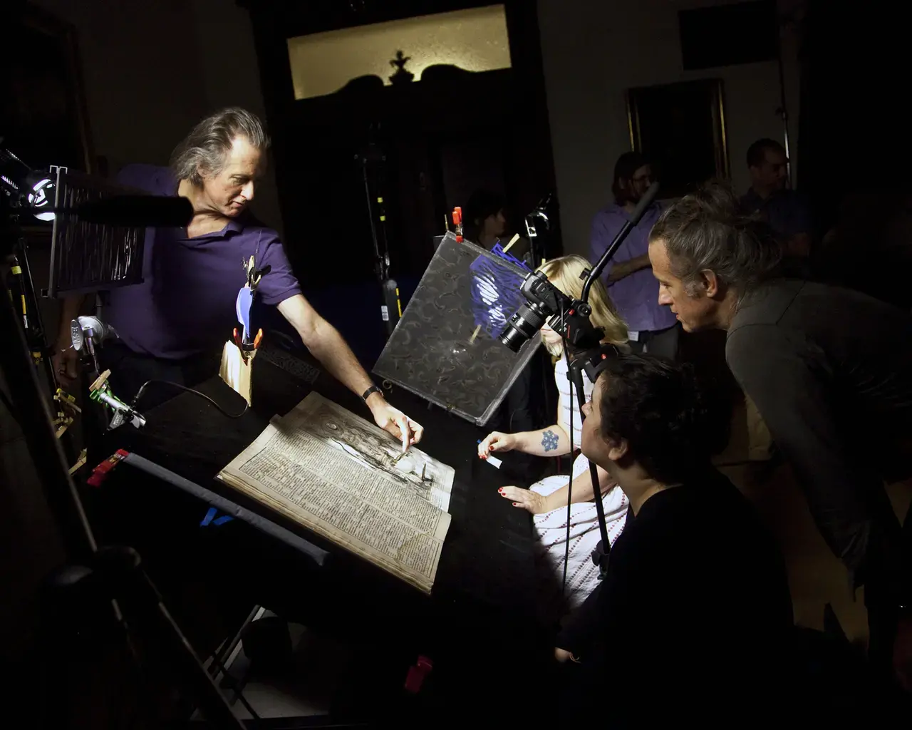 The Quay Brothers filming Through the Weeping Glass. Photo by Evi Numen.