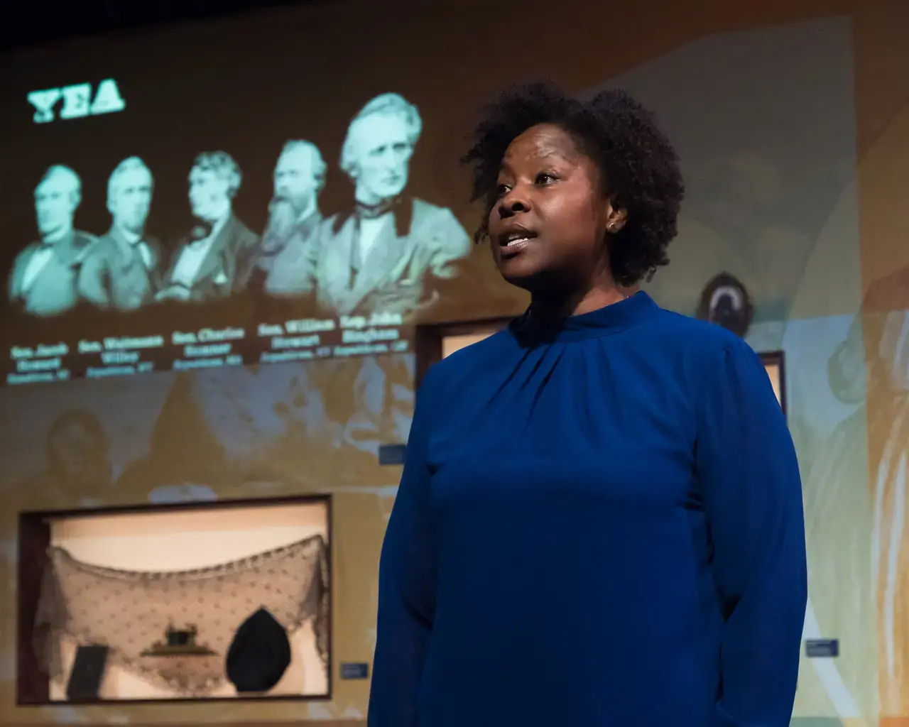 Ebony Pullum in&nbsp;FOURTEEN at the National Constitution Center. Photo by Daniel Kontz.