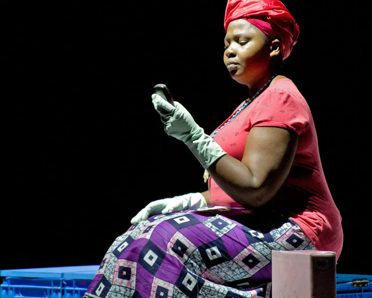 Nobulumko Mngxekeza in Brett Bailey&rsquo;s Macbeth. Photo by Nicky Newman, courtesy of FringeArts.