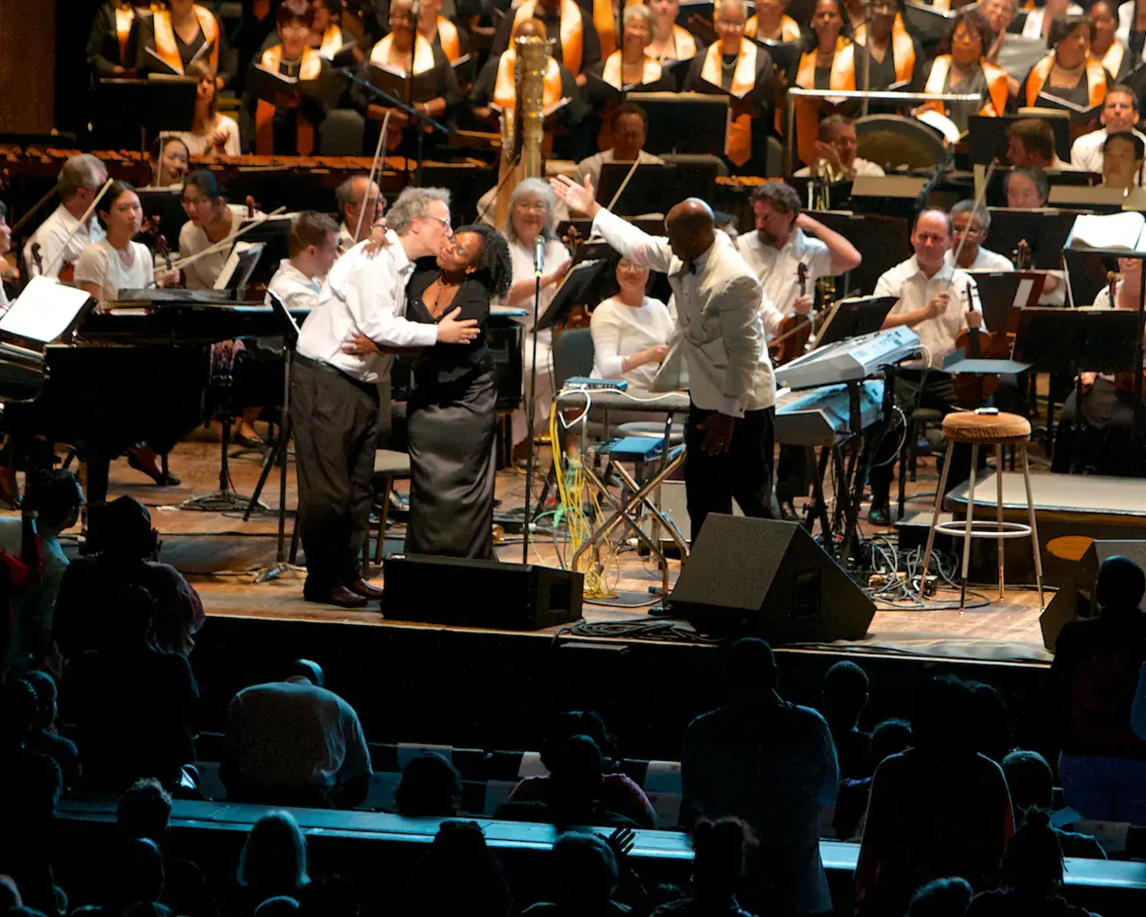 The Philadelphia Orchestra with 2003 Pew Fellow Uri Caine and soprano Barbara Walker at \Gospel Meets Symphony