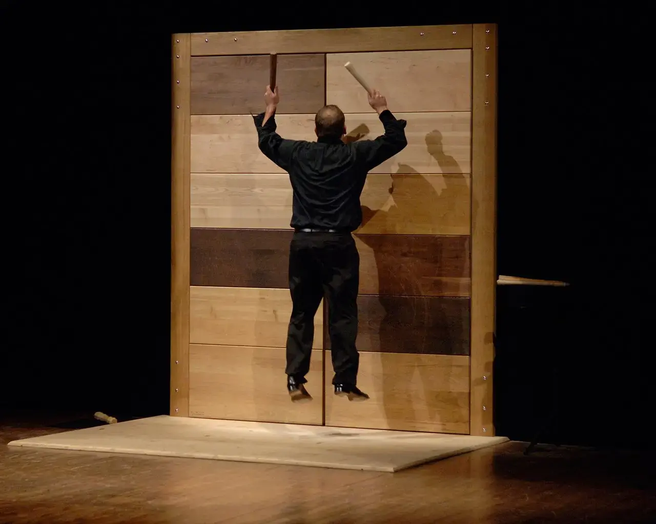 Stewart Gerber performing Karlheinz Stockhausen&rsquo;s Hour IV, Heaven&#39;s Door. Photo by Alain Taquet.