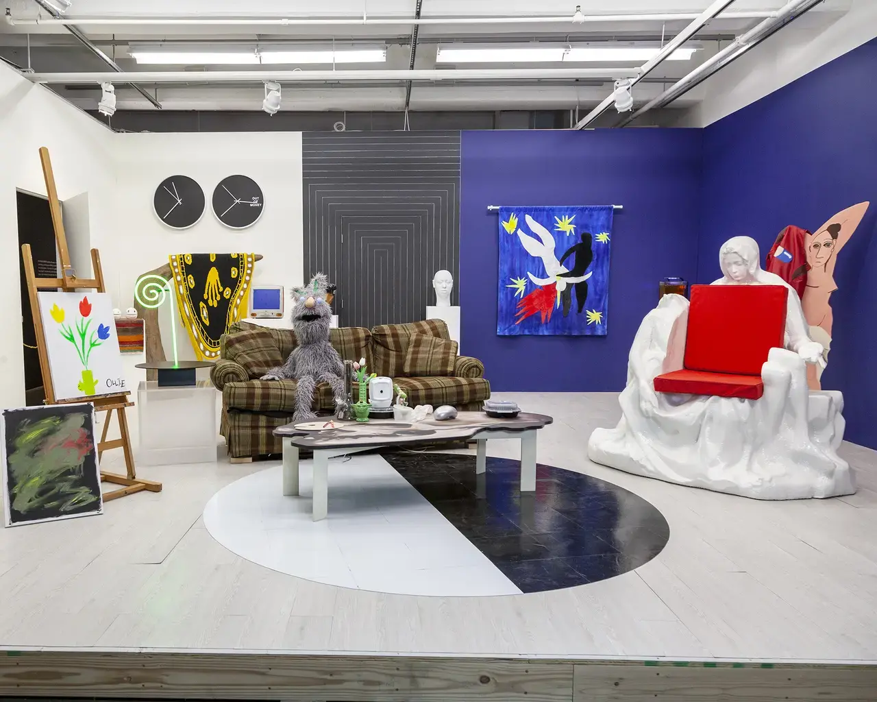 Jayson Musson, in collaboration with The Fabric Workshop and Museum, Jayson Musson:&nbsp;His History of Art, 2022, installation view, Philadelphia, PA. Photo by Carlos Avendaño.