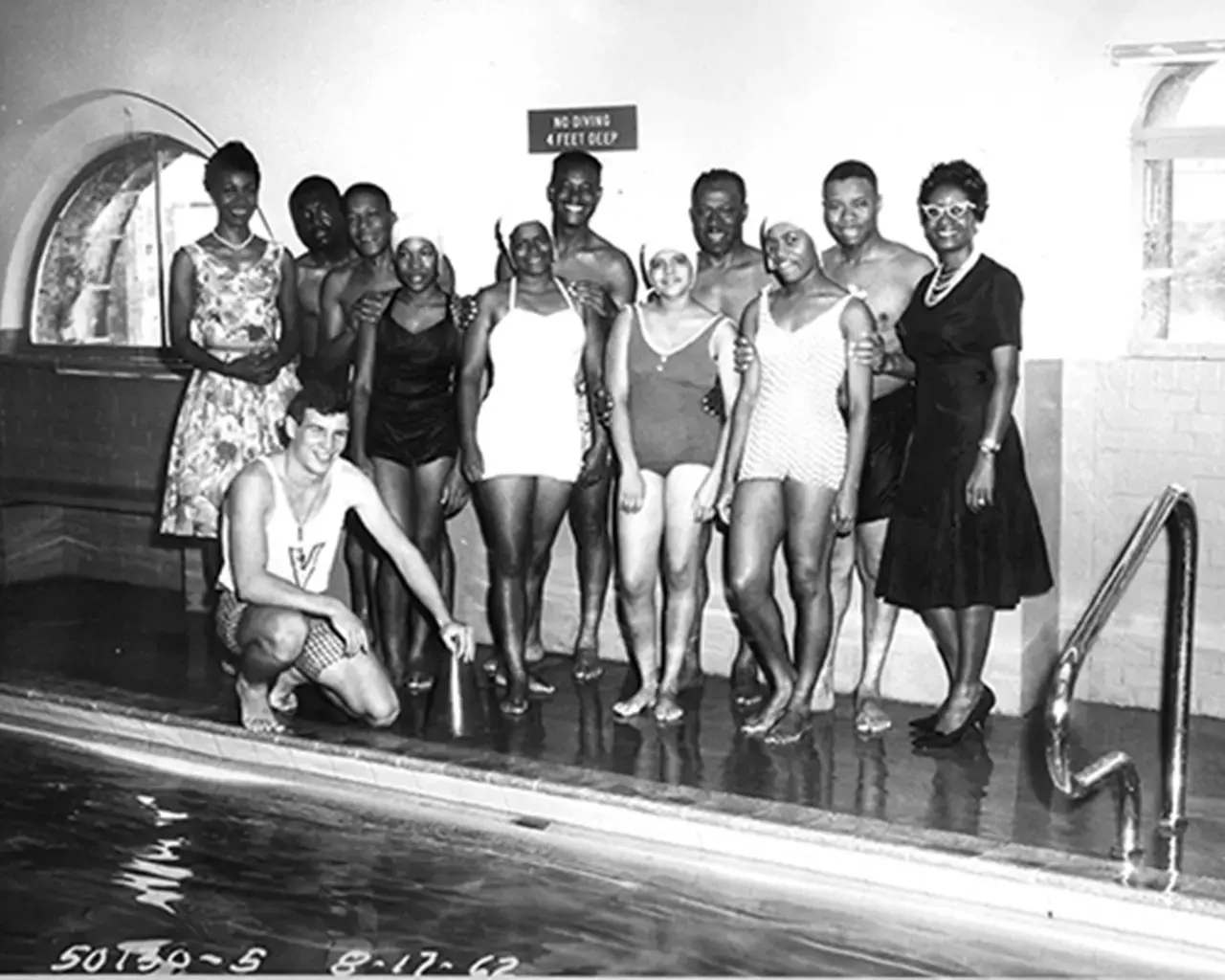 Archival image at the Kelly Pool, the Fairmount Water Works,&nbsp;1962. Photo&nbsp;courtesy of the Fairmount Water Works and Philadelphia Water Department Collection.