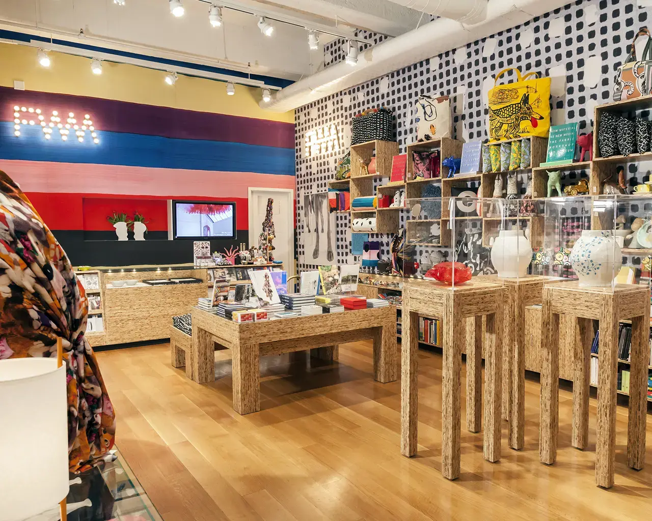 Museum shop at The Fabric Workshop and Museum, Philadelphia, PA. Photo by Carlos Avendaño.