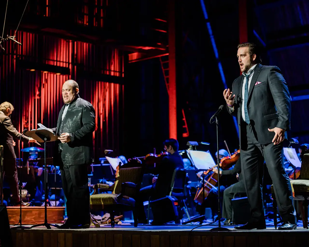 Opera Philadelphia onstage at the Mann Center for the Performing Arts, 2021. Photo courtesy of the Mann Center for the Performing Arts.