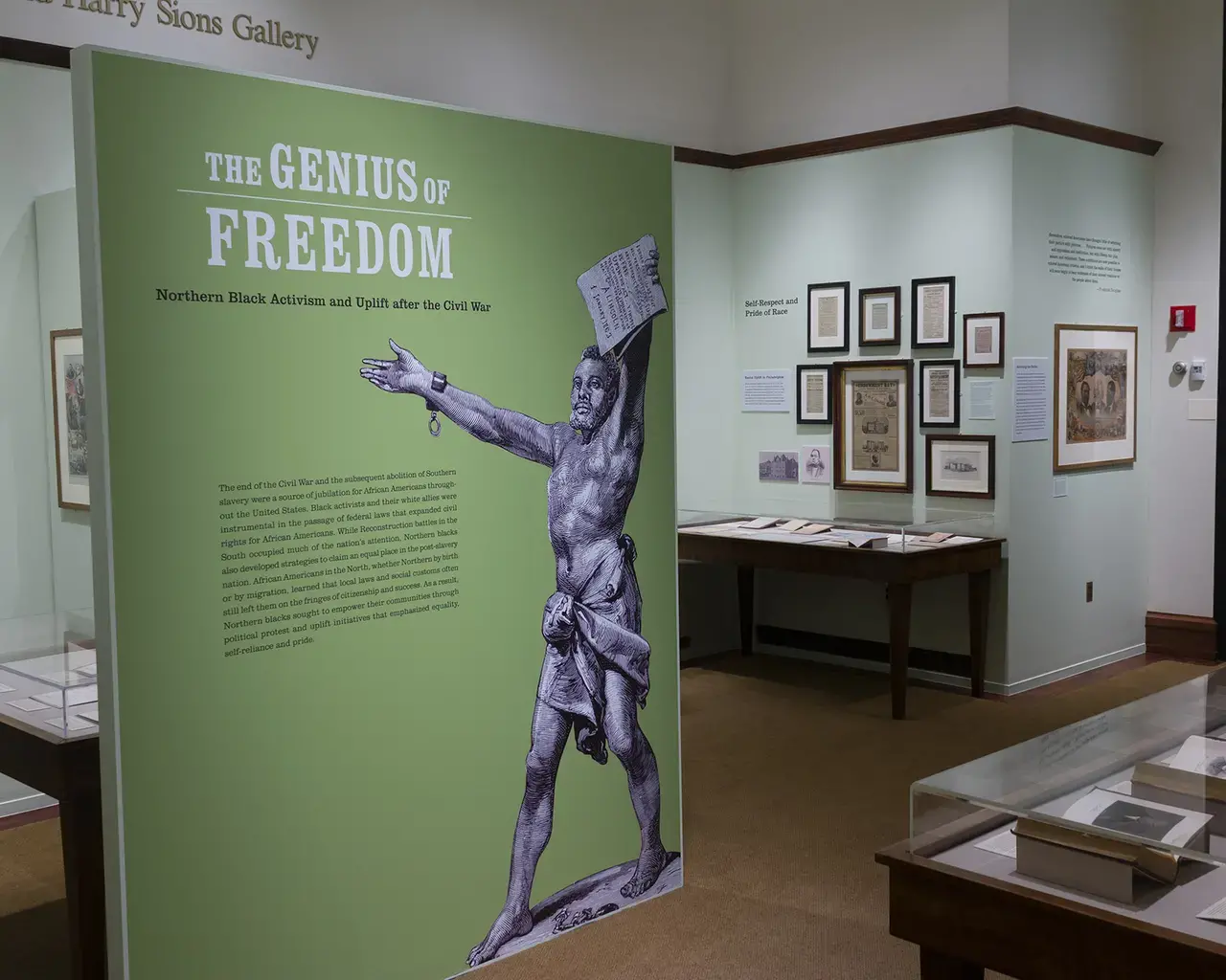 Genius of Freedom: Northern Black Activism and Uplift after the Civil War exhibition, 2014, Library Company of Philadelphia.