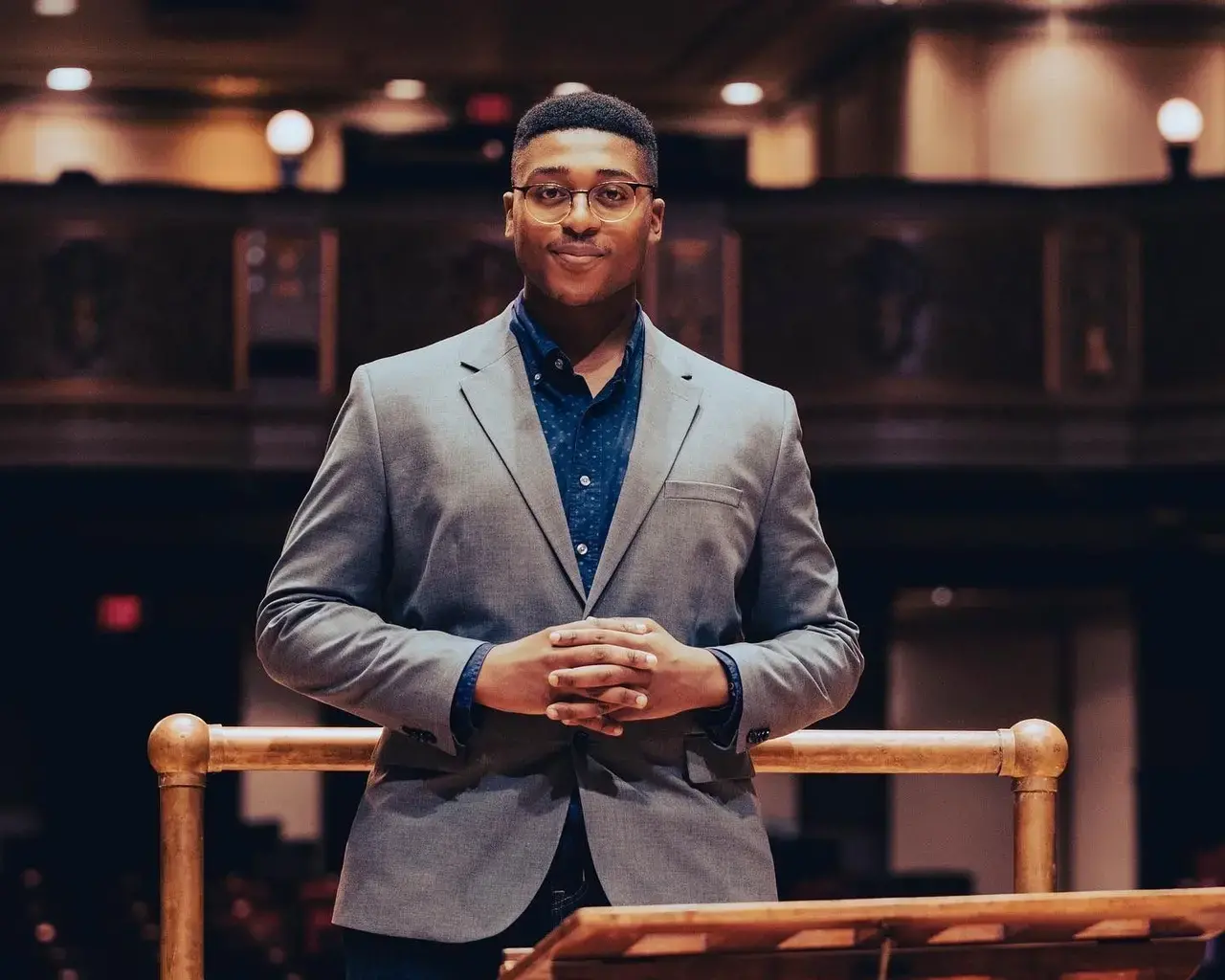 Conductor Na'Zir McFadden. Photo by Sarah Smarch.