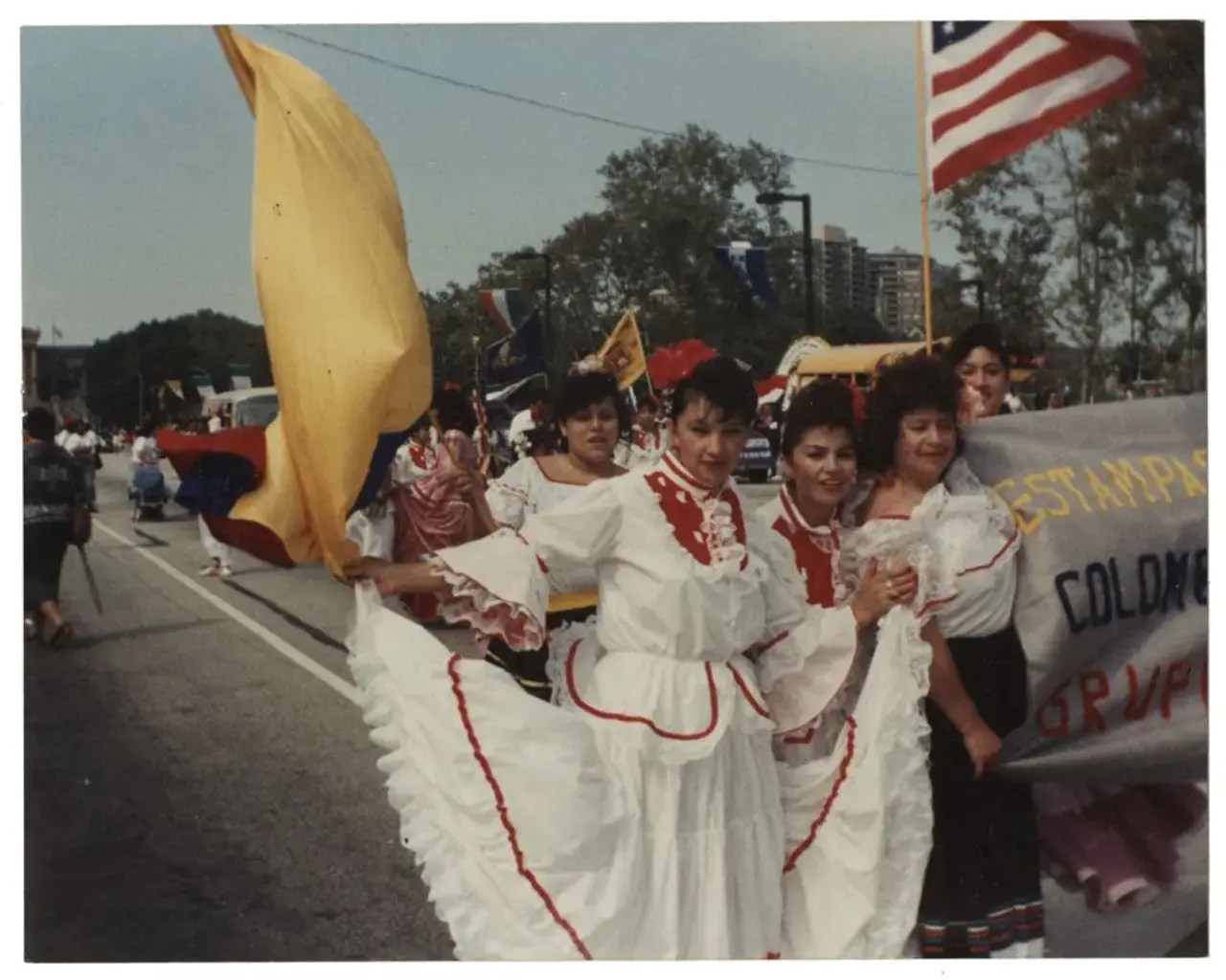 Photograph ca. 1991 depicting the Estampas Colombianas dance company, from the Estampas Colombianas photographs (PG380). Photo courtesy of Historical Society of Pennsylvania.