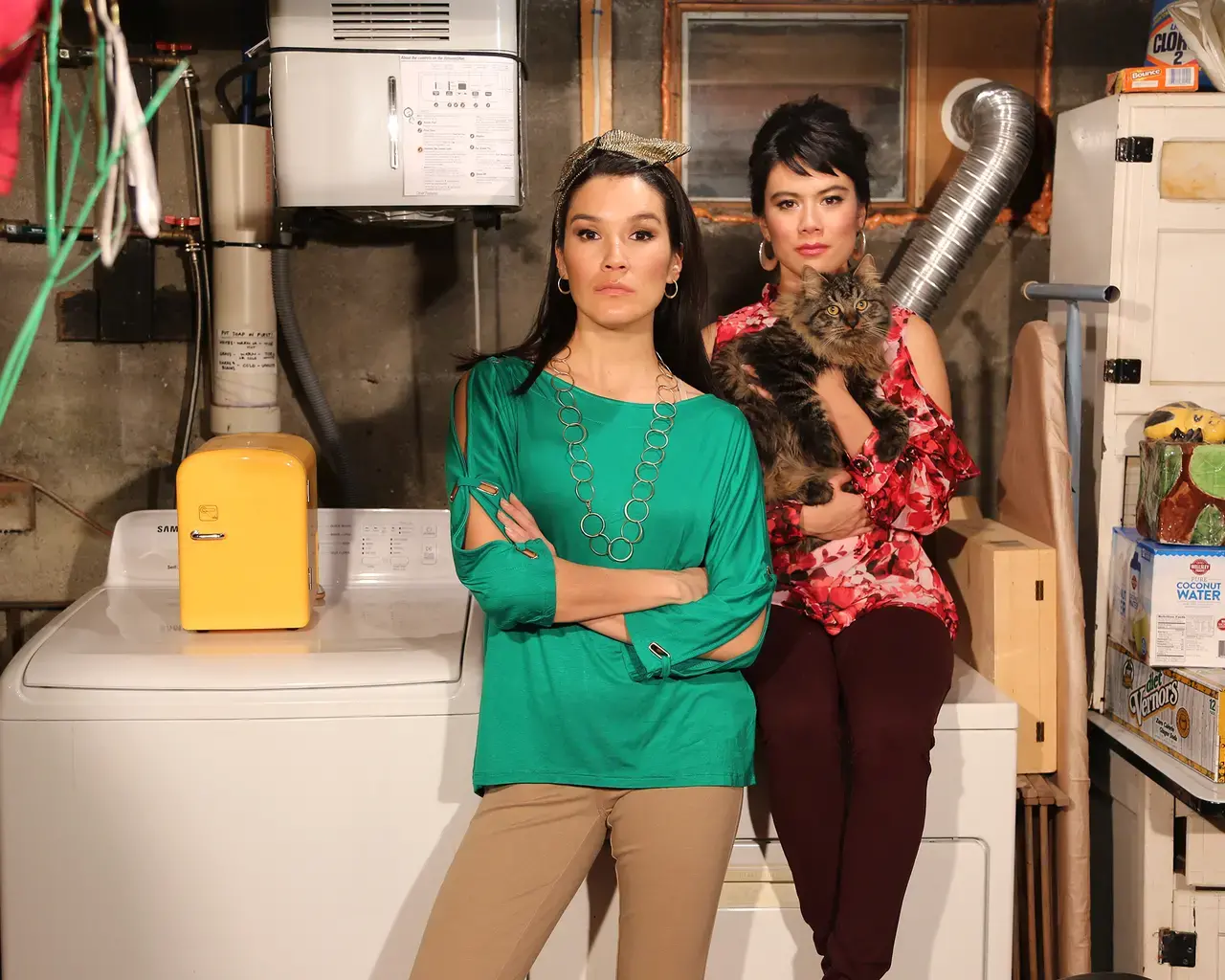 Pew Fellow Maia Chao, still from Gently Used&nbsp;video series on Provincetown Community Television, 2018. Pictured: Maia Chao and Zoë Chao.&nbsp;