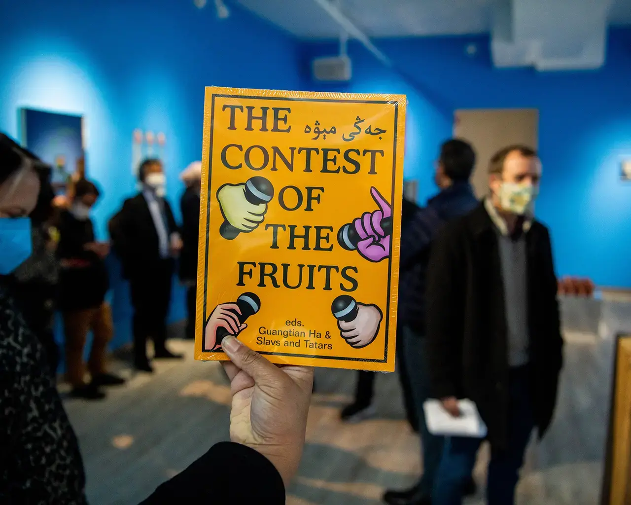 The Contest of the Fruits book launch with Slavs and Tatars, 2021, Twelve Gates Arts. Photo by Holden Blanco, courtesy of Hurford Center for the Arts and Humanities.